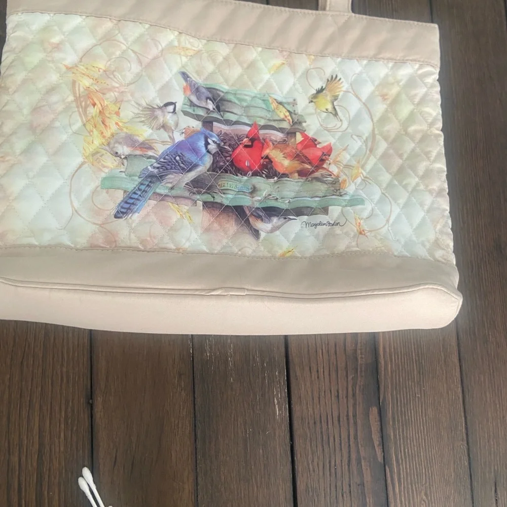 The Bradford Exchange morning grenade quilted tote bag with 2 pouches